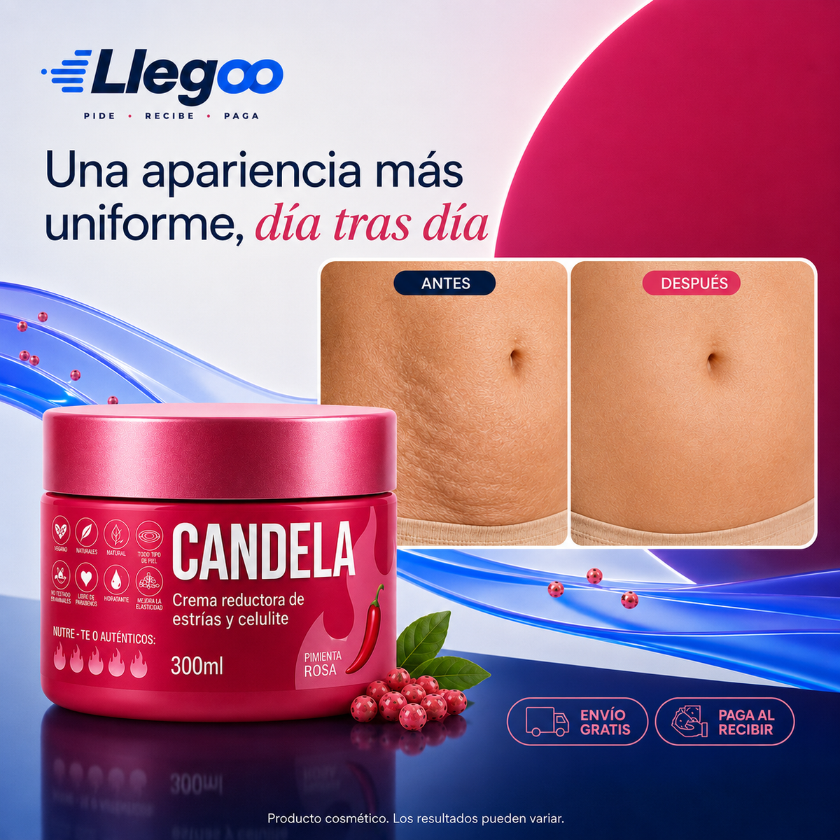 Crema Reductora de Estrías y Celulitis CANDELA