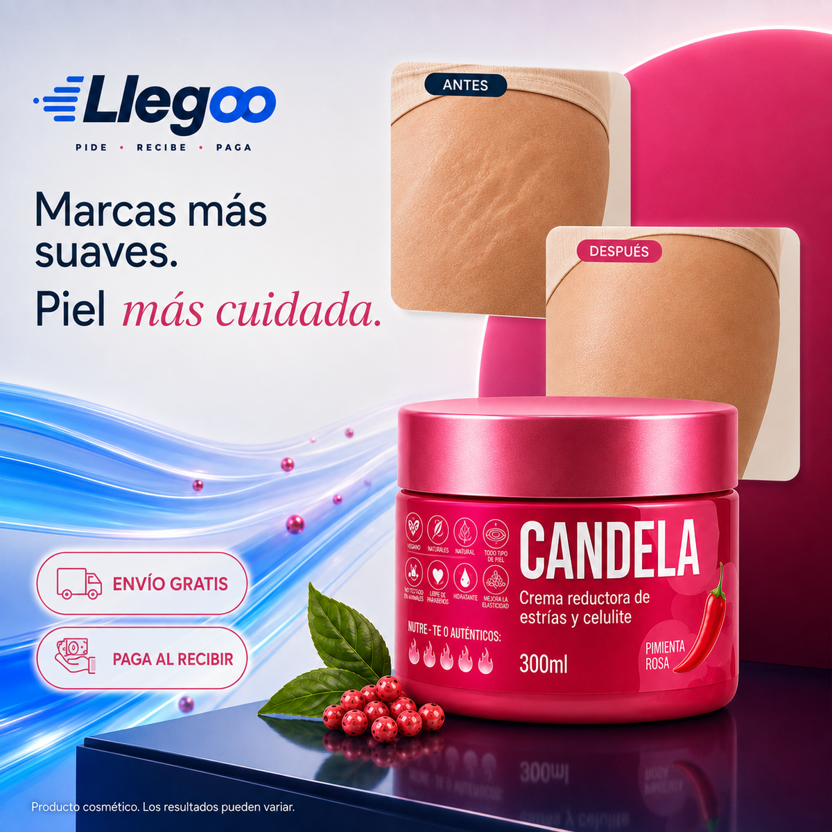 Crema Reductora de Estrías y Celulitis CANDELA